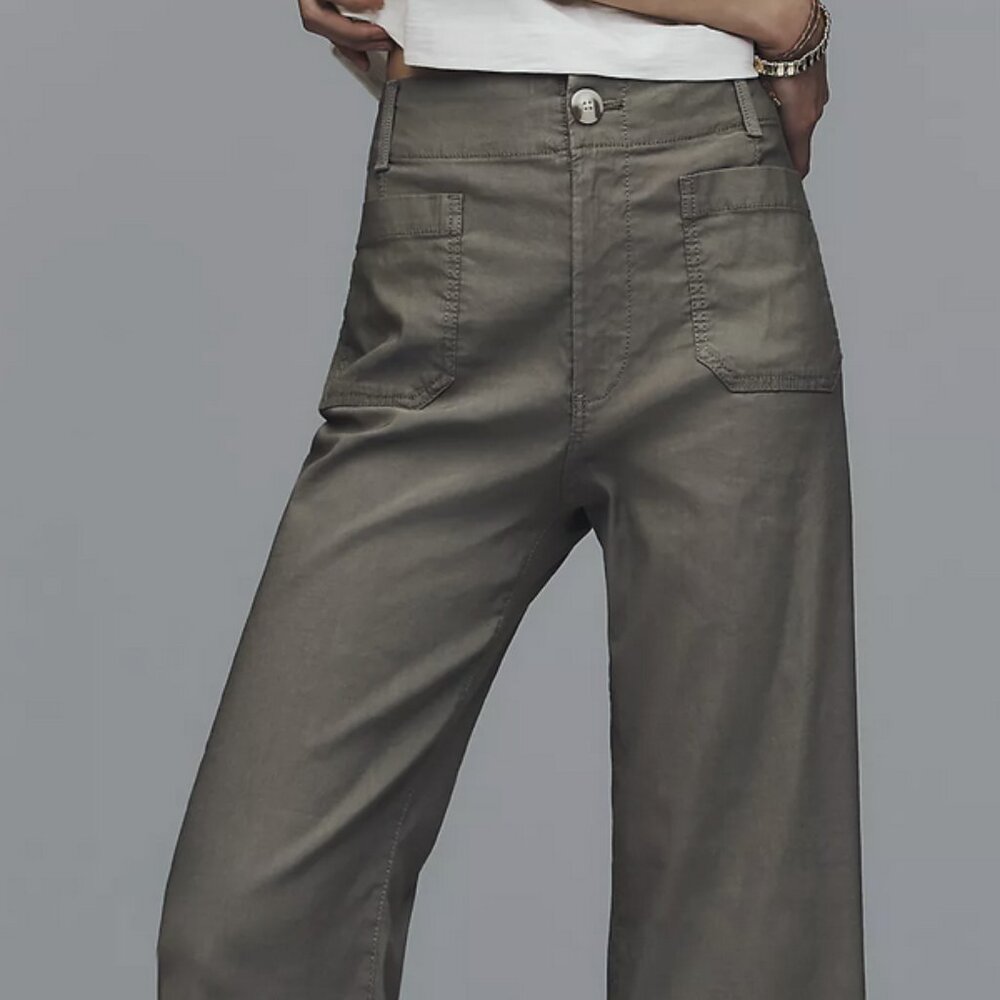 NWT Anthropologie Maeve Collette full length wide leg pants size 30 Tall